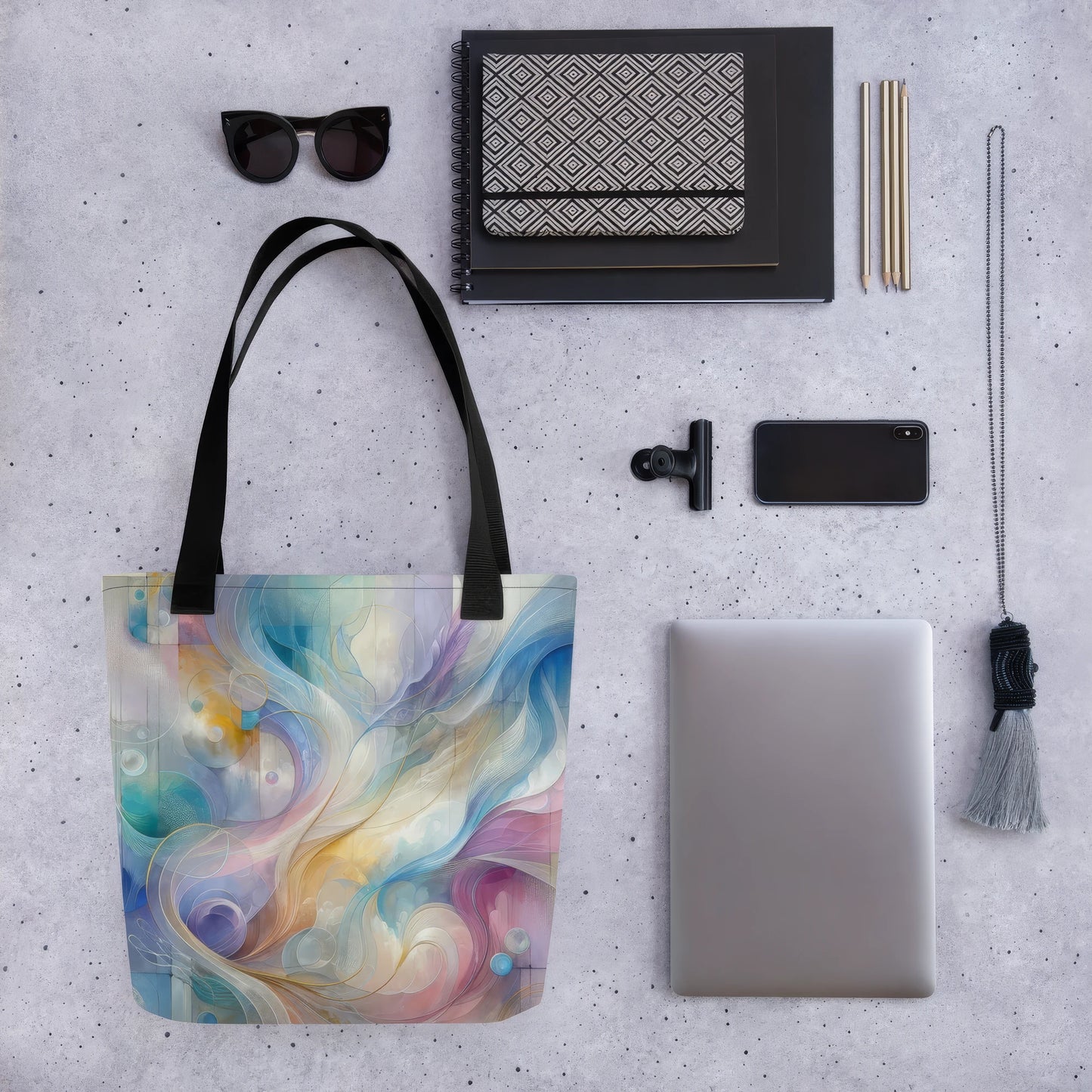 Abstract Art Tote Bag: Resonance of Realms