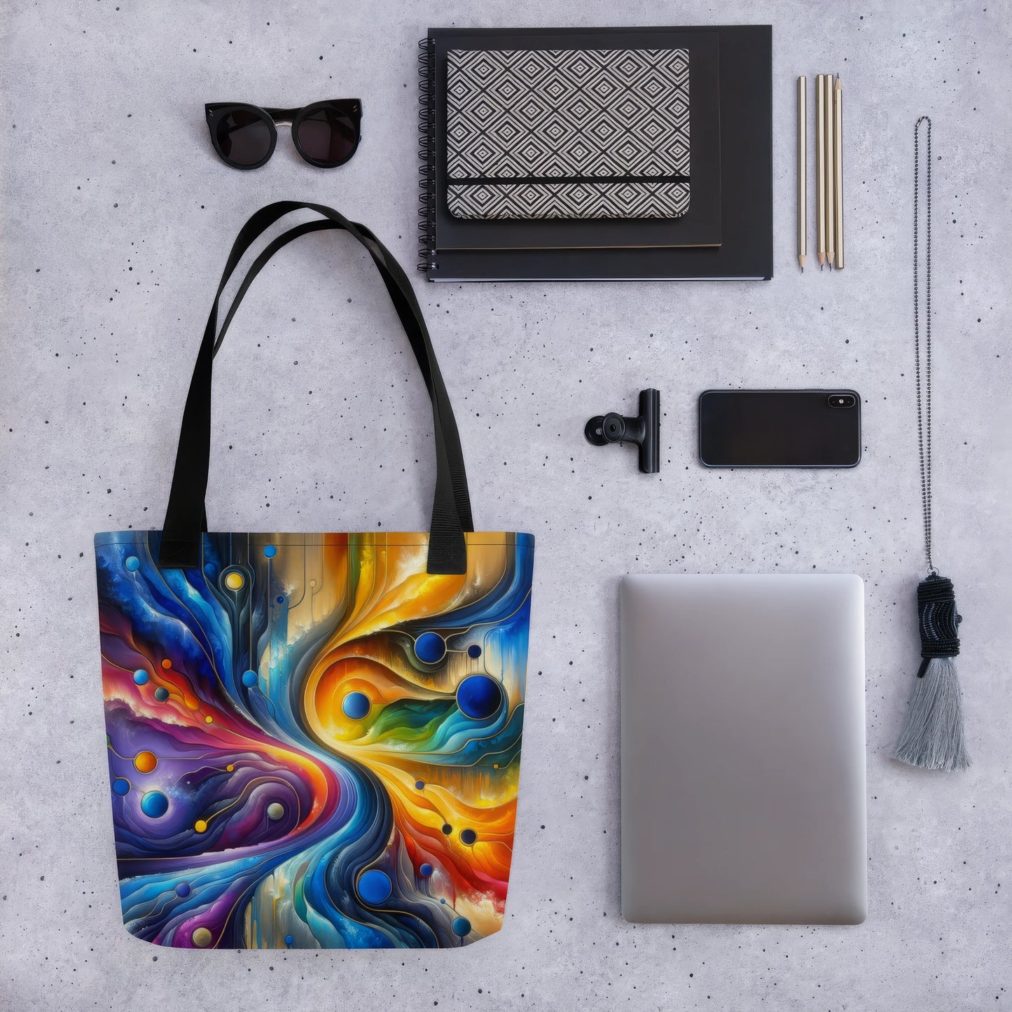 Abstract Art Tote Bag: Continuum of Connection
