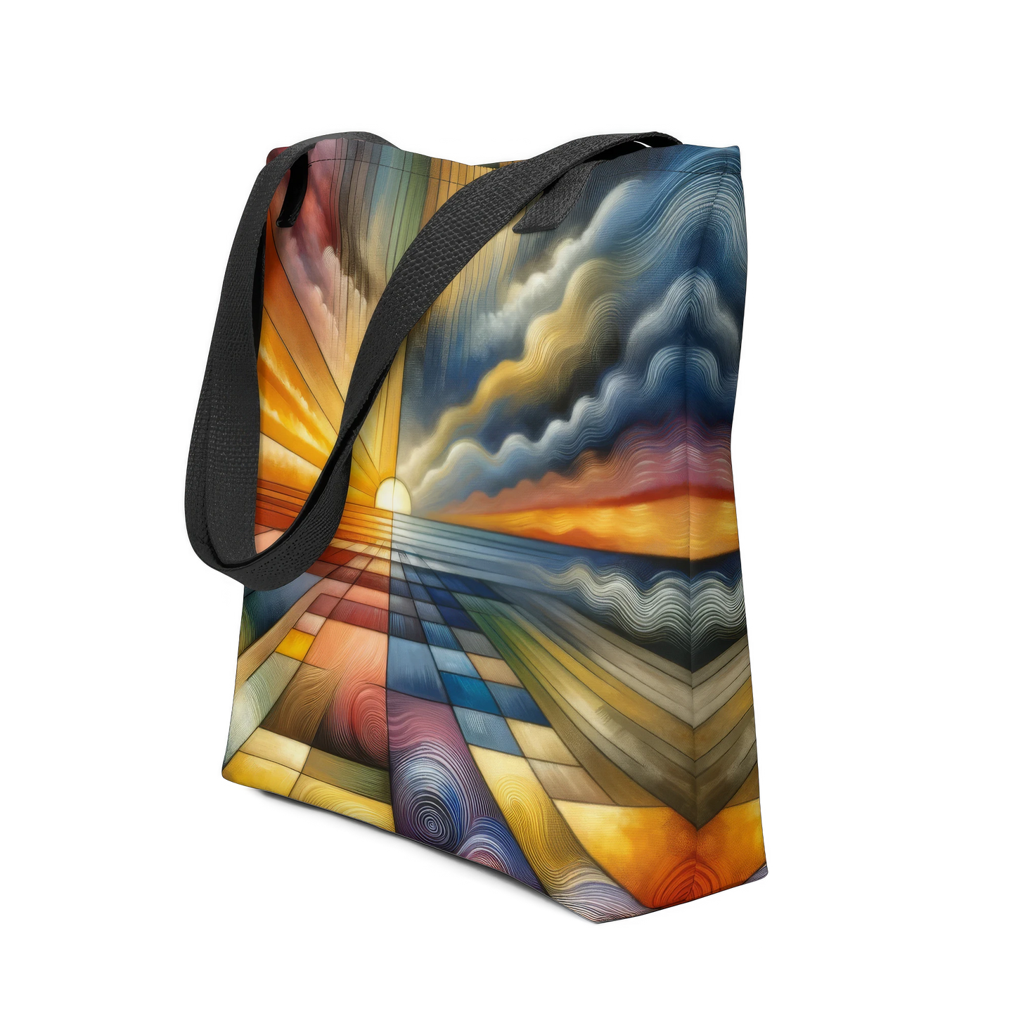 Abstract Art Tote Bag: Harmony of Horizons