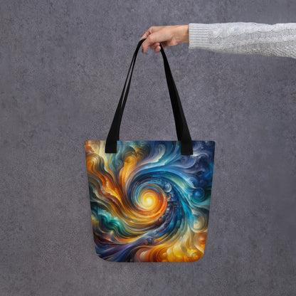 Abstract Art Tote Bag: Convergence of Consciousness