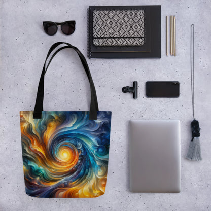 Abstract Art Tote Bag: Convergence of Consciousness