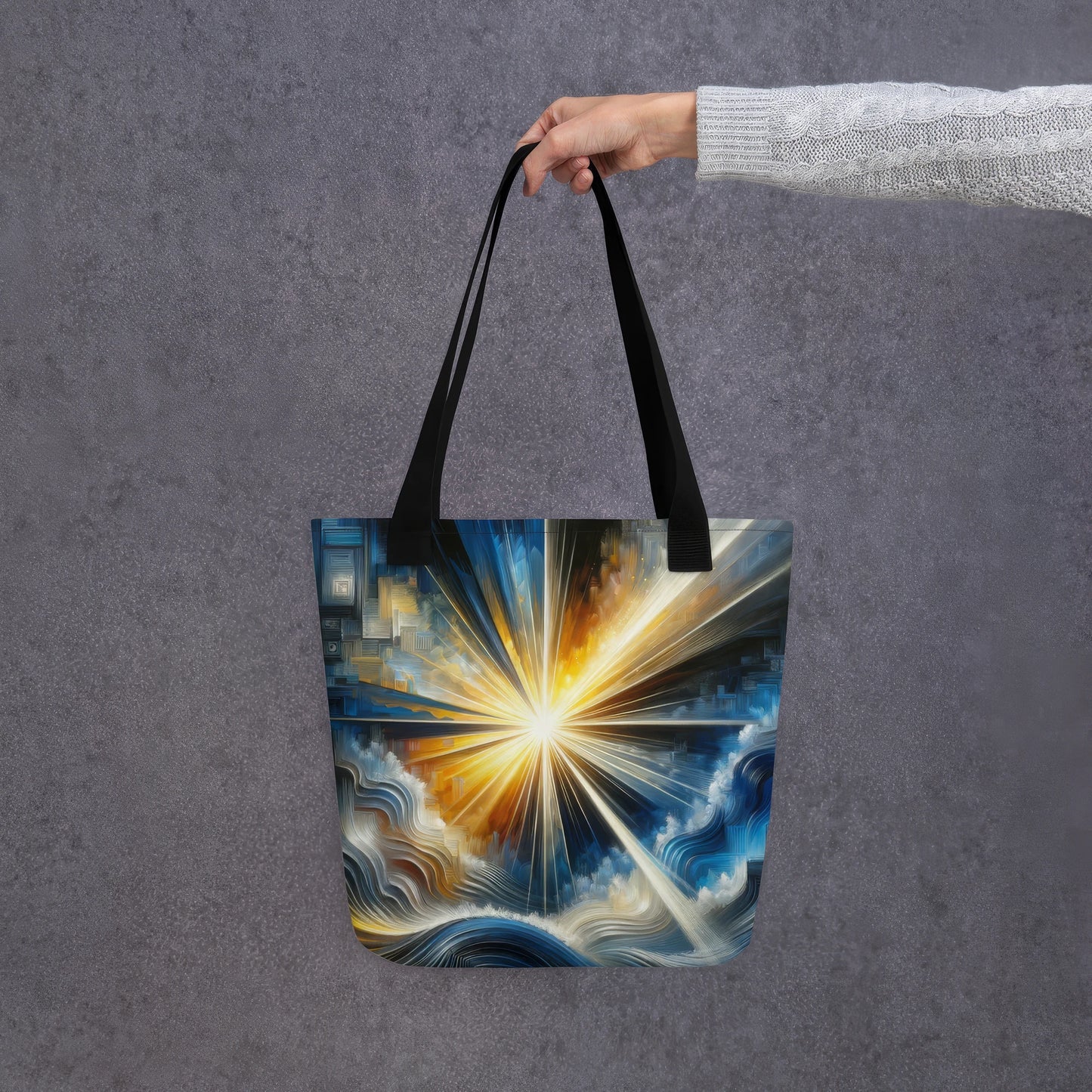 Abstract Art Tote Bag: Illuminated Understanding