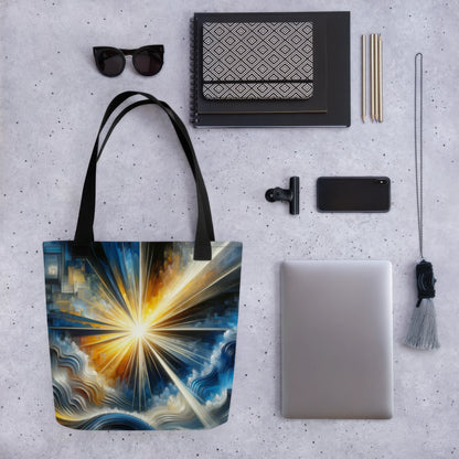 Abstract Art Tote Bag: Illuminated Understanding