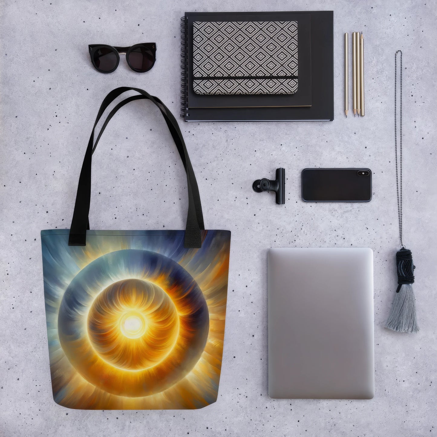 Abstract Art Tote Bag: Radiance of Compassion