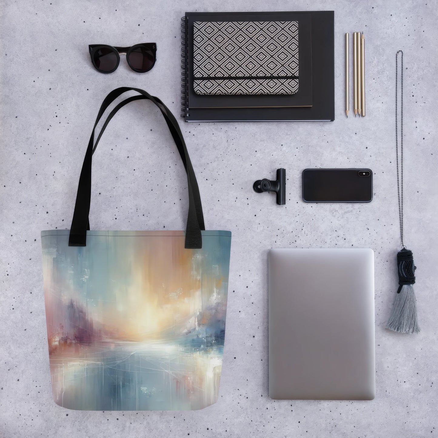 Abstract Art Tote Bag: Thankful Whispers