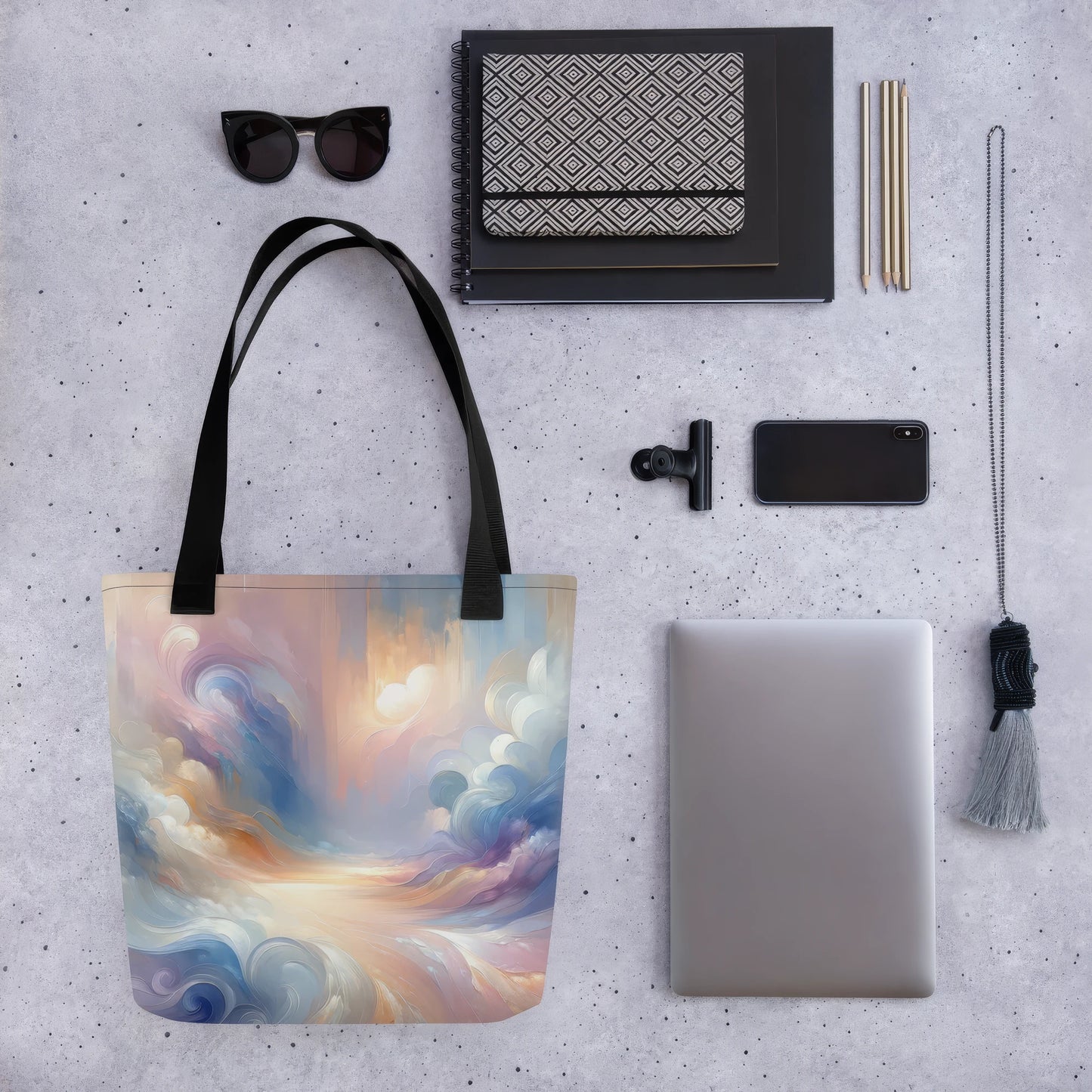 Abstract Art Tote Bag: Mindful Serenity