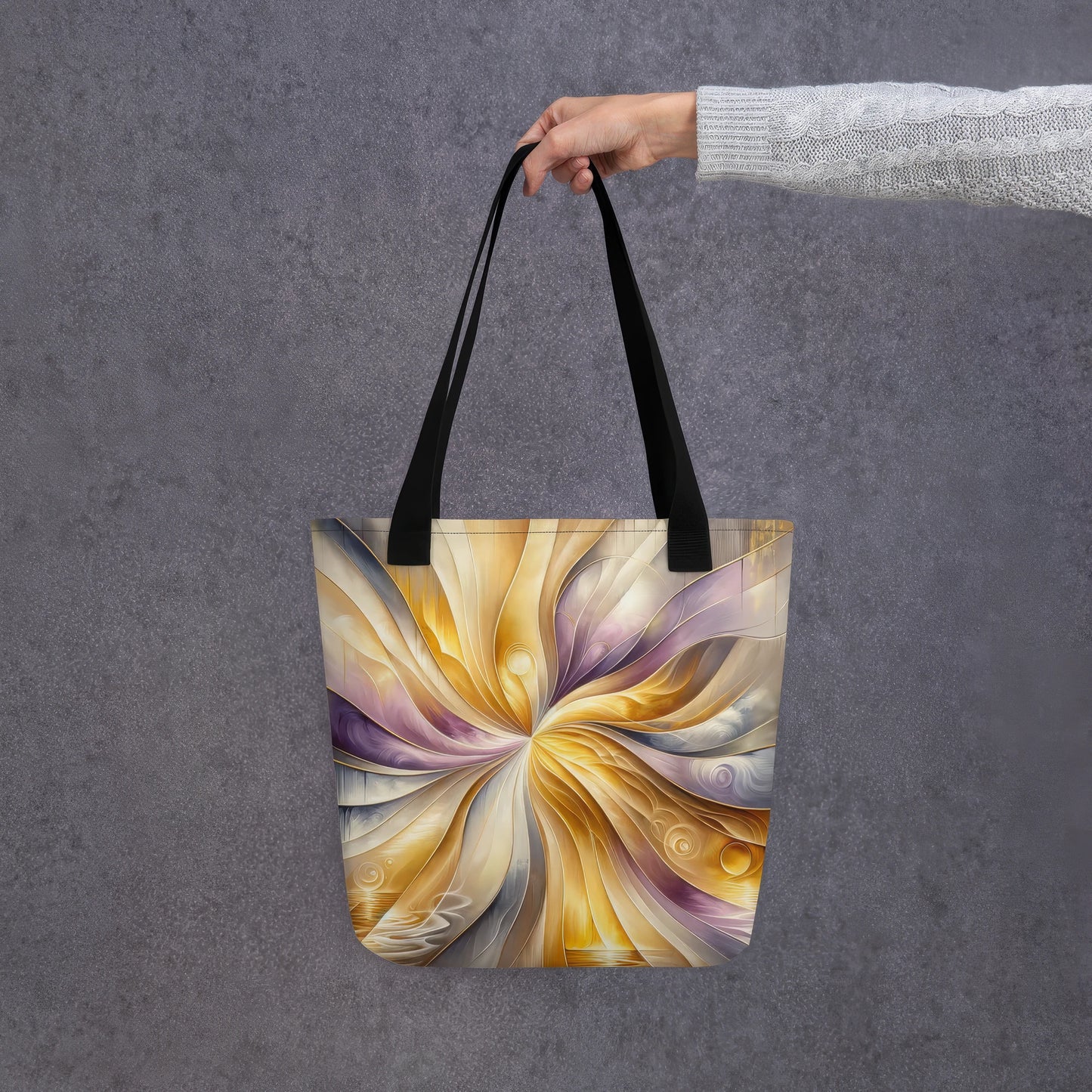 Sac fourre-tout d’art abstrait : Reflets de gratitude