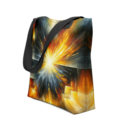 Abstract Art Tote Bag: Resolute Radiance