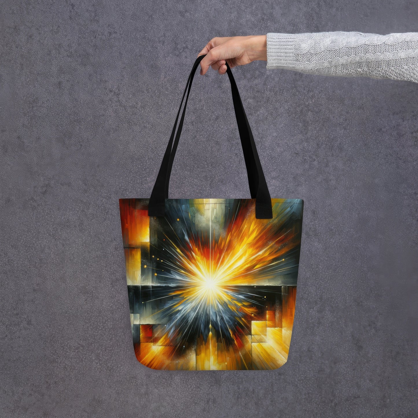 Abstract Art Tote Bag: Resolute Radiance