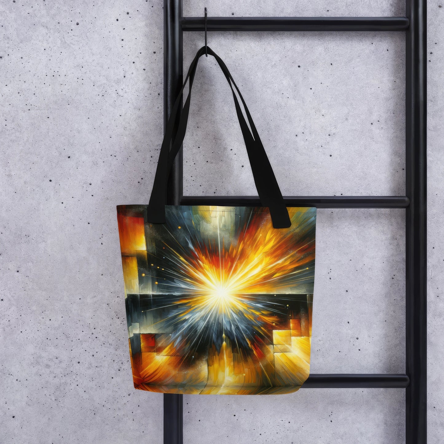 Abstract Art Tote Bag: Resolute Radiance