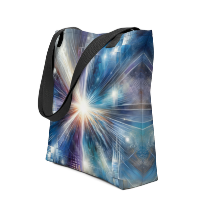 Abstract Art Tote Bag: Clarity's Convergence