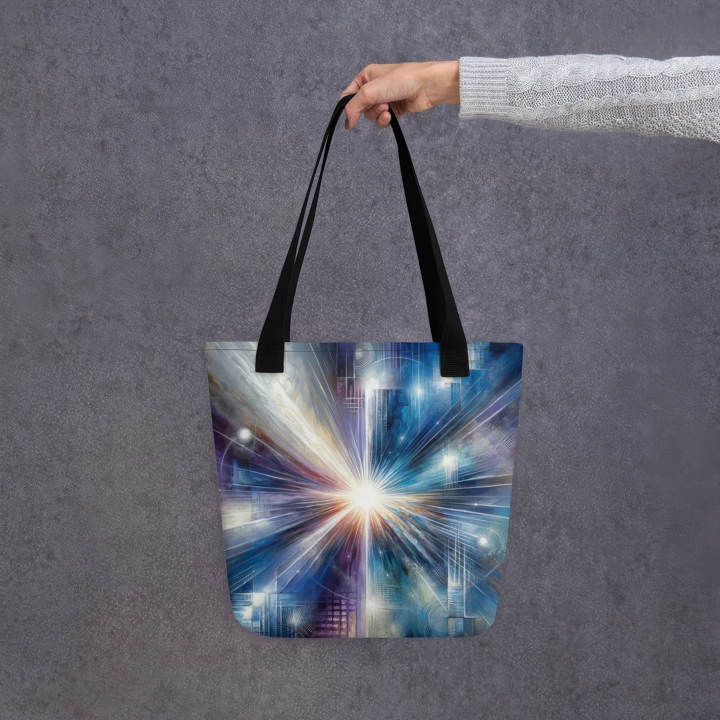 Abstract Art Tote Bag: Clarity's Convergence