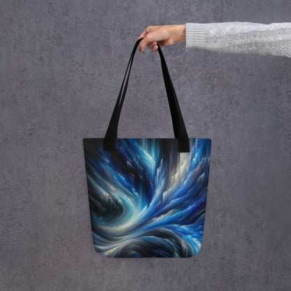 Abstract Art Tote Bag: Cascades of Clarity