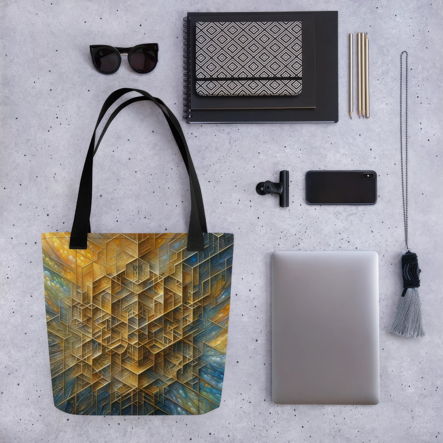 Abstract Art Tote Bag: Legacy's Lattice