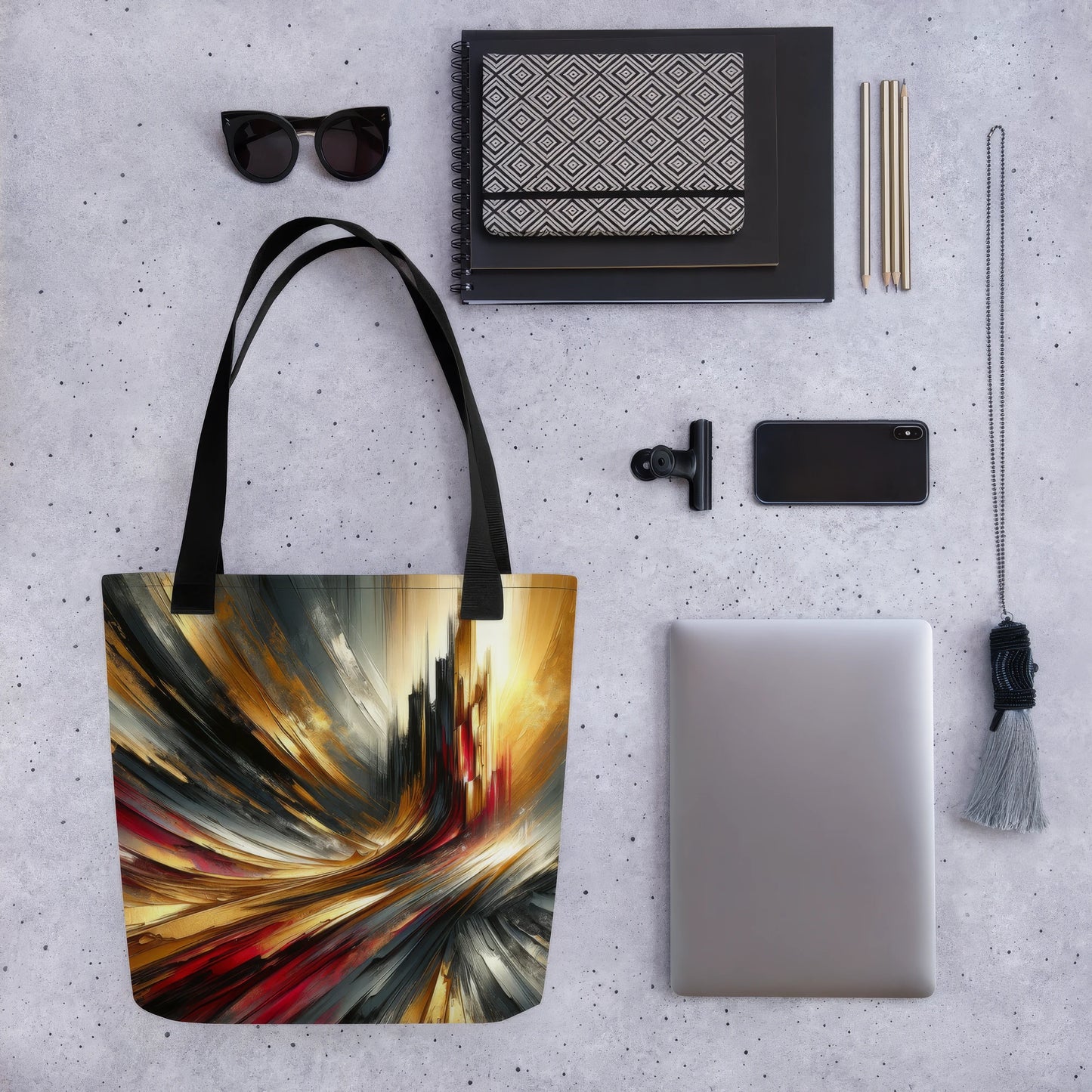 Abstract Art Tote Bag: Empowerment Essence