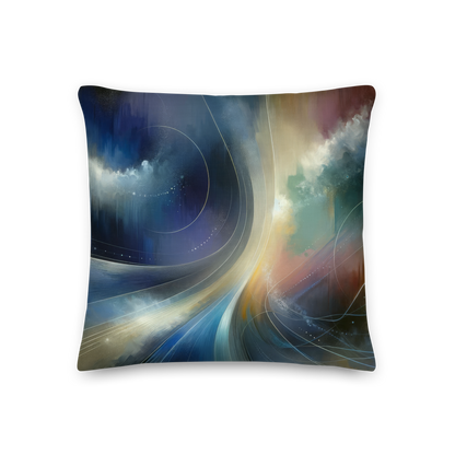 Abstract Art Pillow: Introspective Horizons