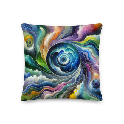 Abstract Art Pillow: Adaptive Realms of Sentience