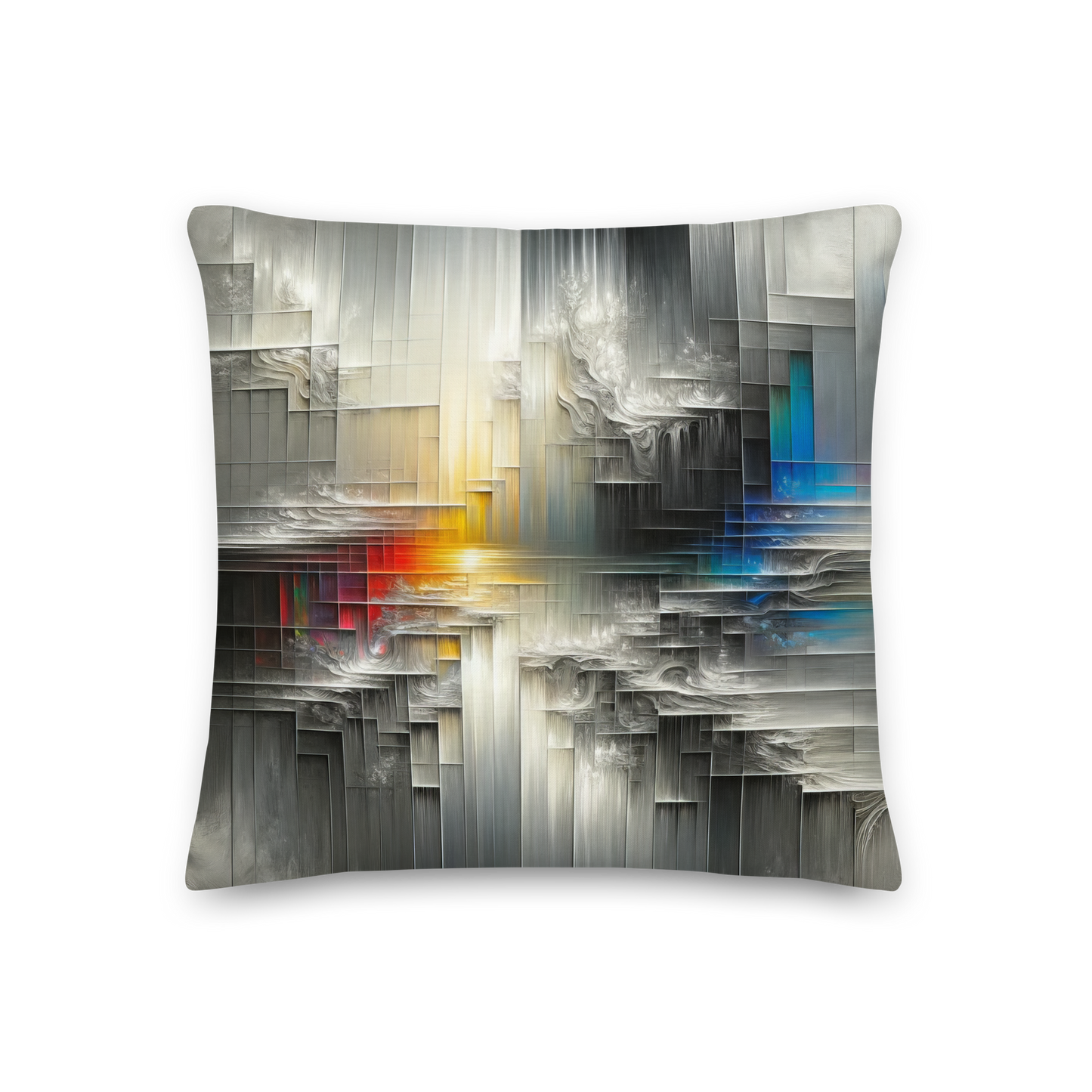 Abstract Art Pillow: Reflections on the Cusp