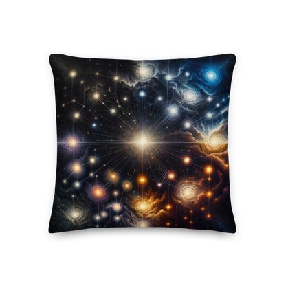 Abstract Art Pillow: Evolving Constellations