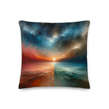 Abstract Art Pillow: Horizon of Intentions