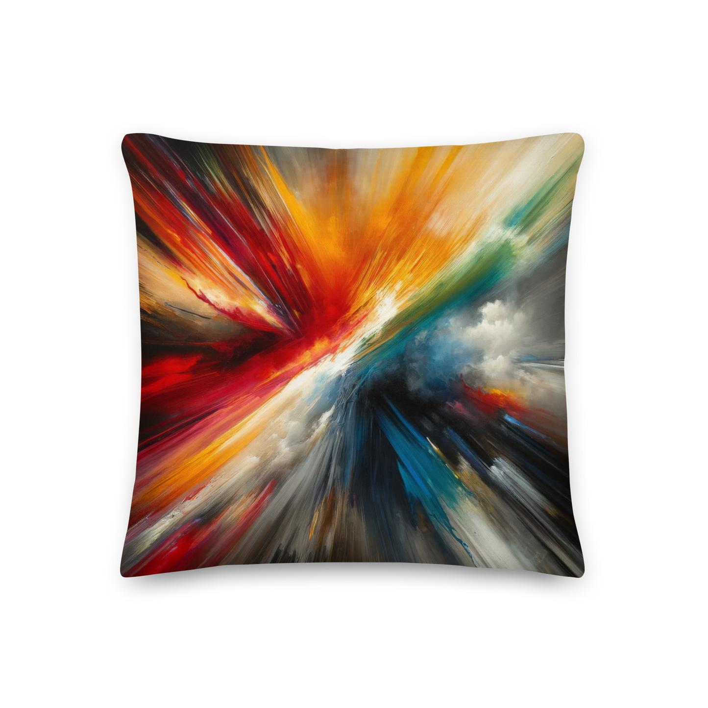 Abstract Art Pillow: Resilience in Spectrum