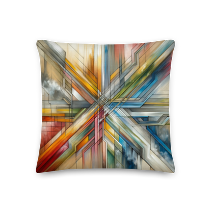 Abstract Art Pillow: Purposeful Pathways