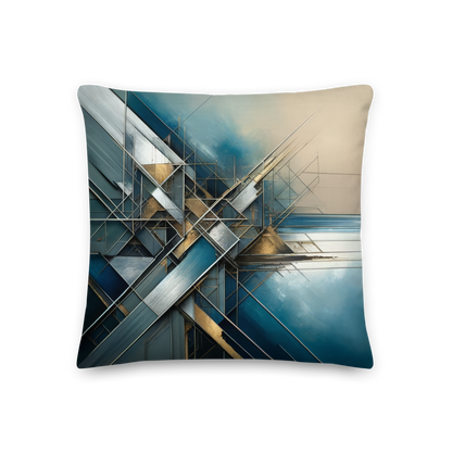 Abstract Art Pillow: Strategic Echoes