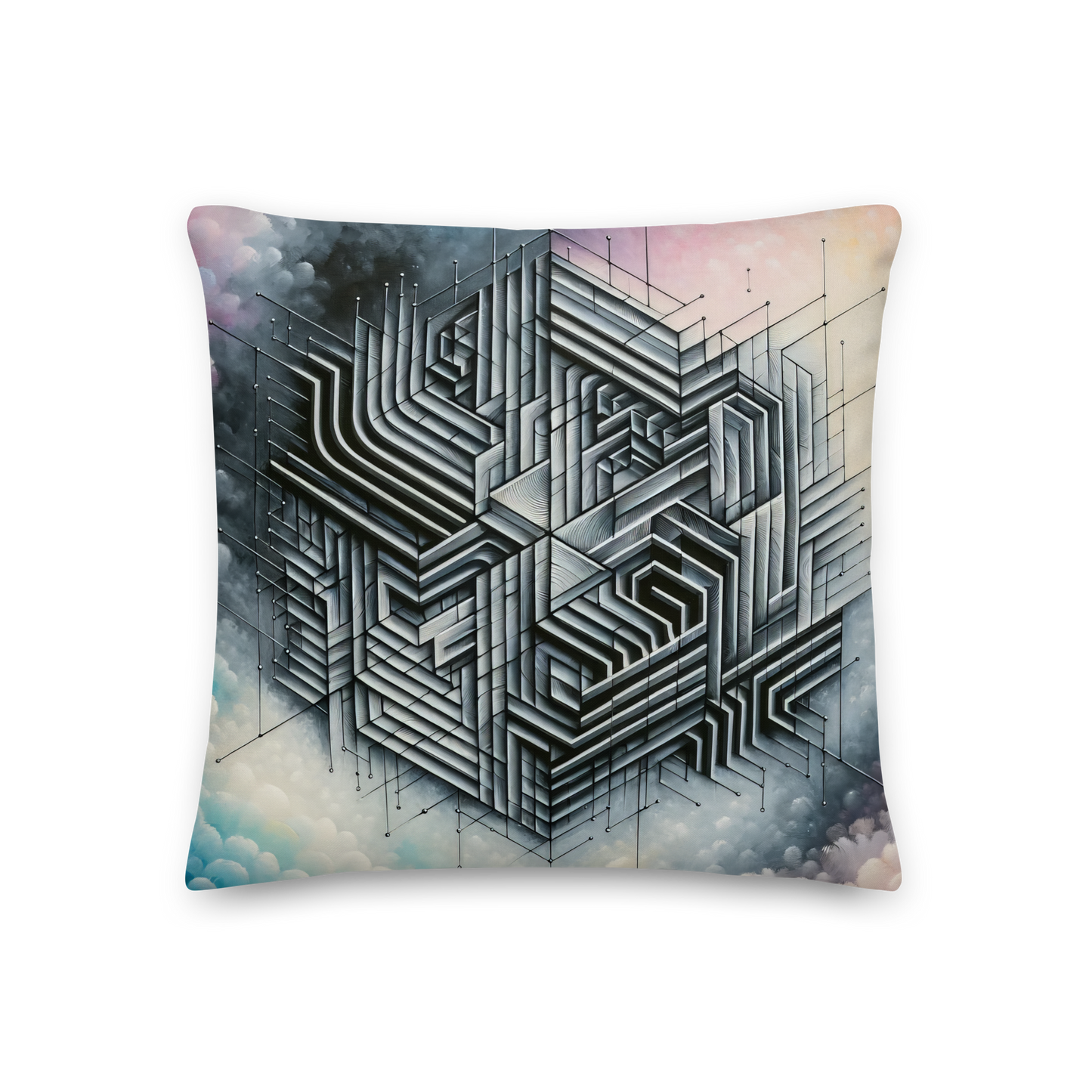 Abstract Art Pillow: Analytical Reverie