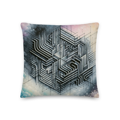 Abstract Art Pillow: Analytical Reverie