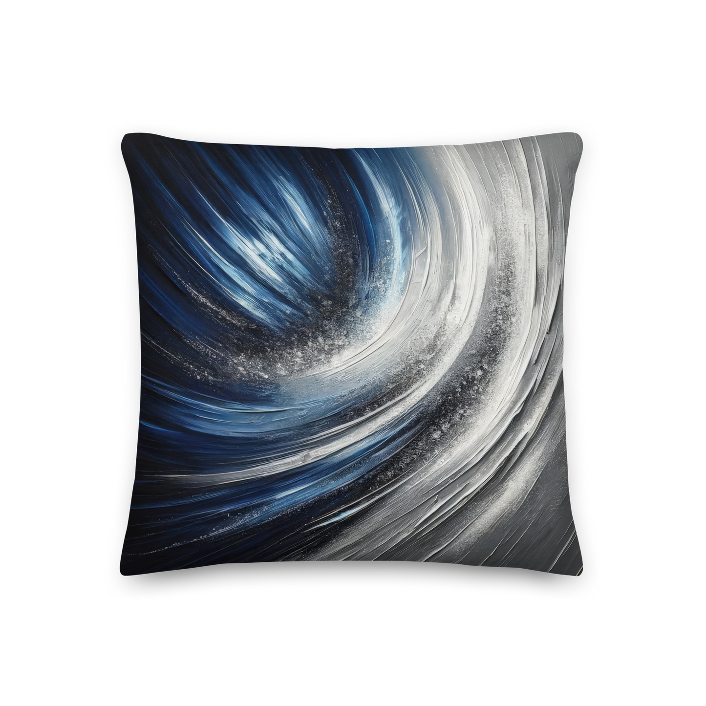 Abstract Art Pillow: Reflective Momentum