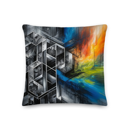 Abstract Art Pillow: Precision Paradox