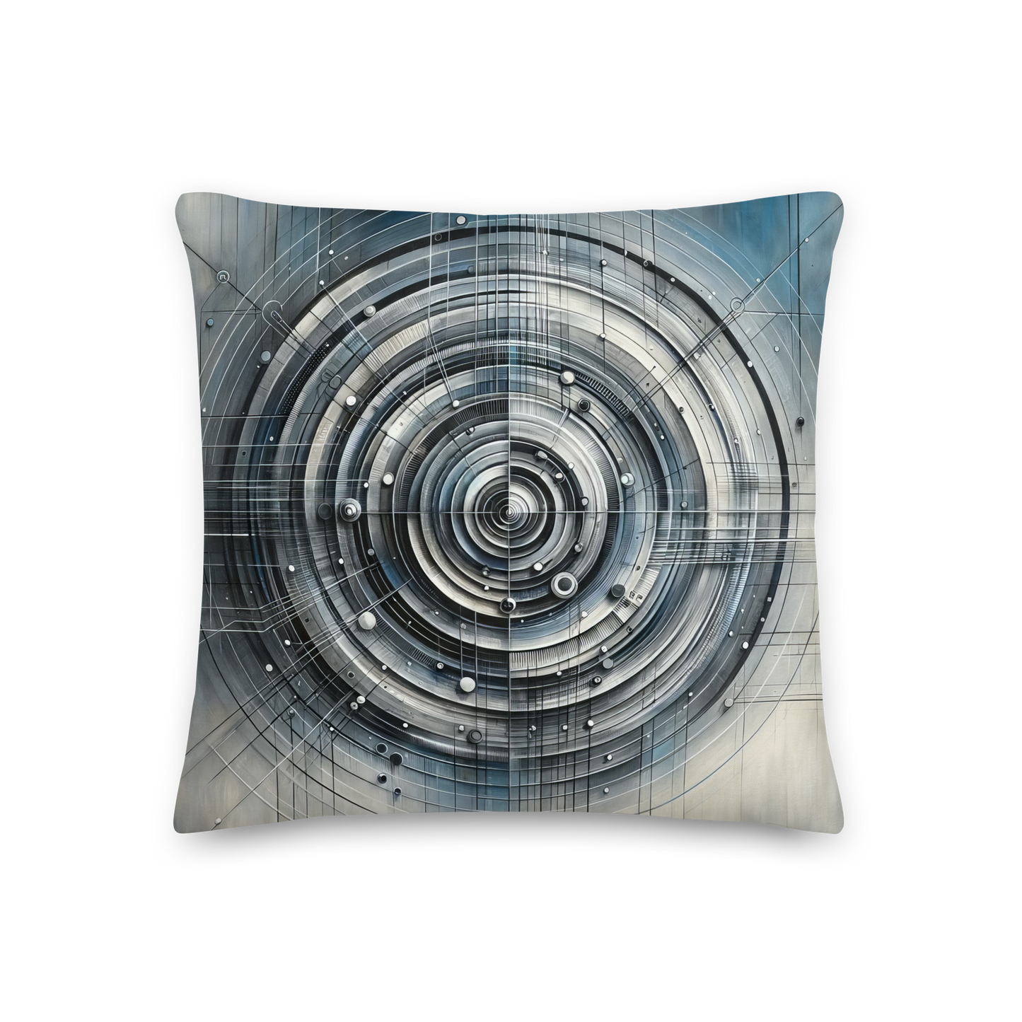 Abstract Art Pillow: Reflective Symphony