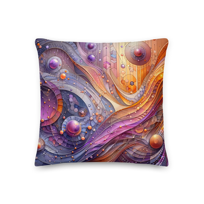 Abstract Art Pillow: Harmonic Interplay