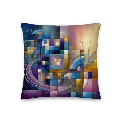 Abstract Art Pillow: Reflective Cadence