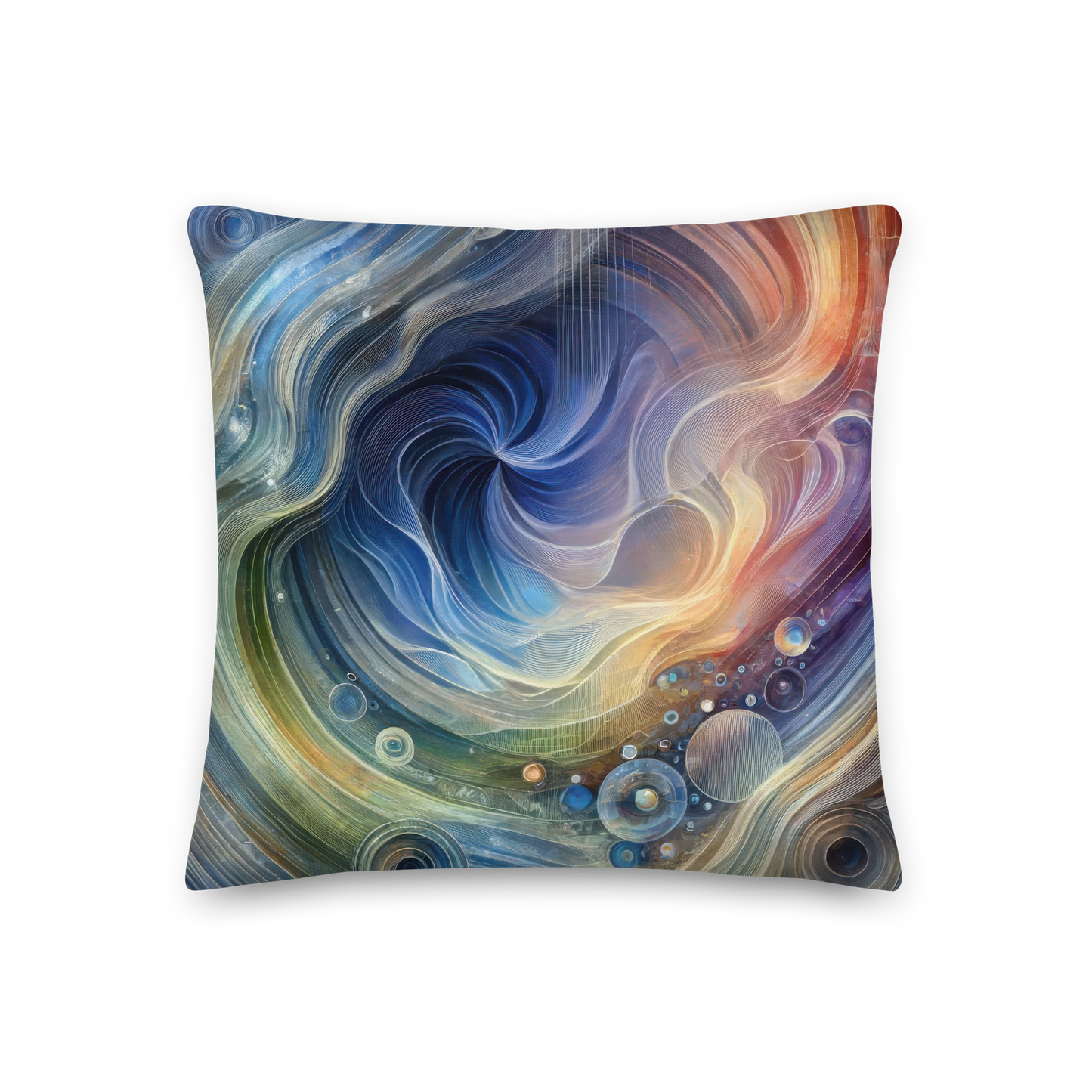 Abstract Art Pillow: Harmonic Confluence