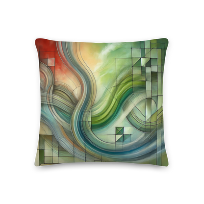 Abstract Art Pillow: Harmonic Vision