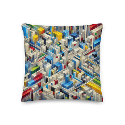 Abstract Art Pillow: Precision Mosaic