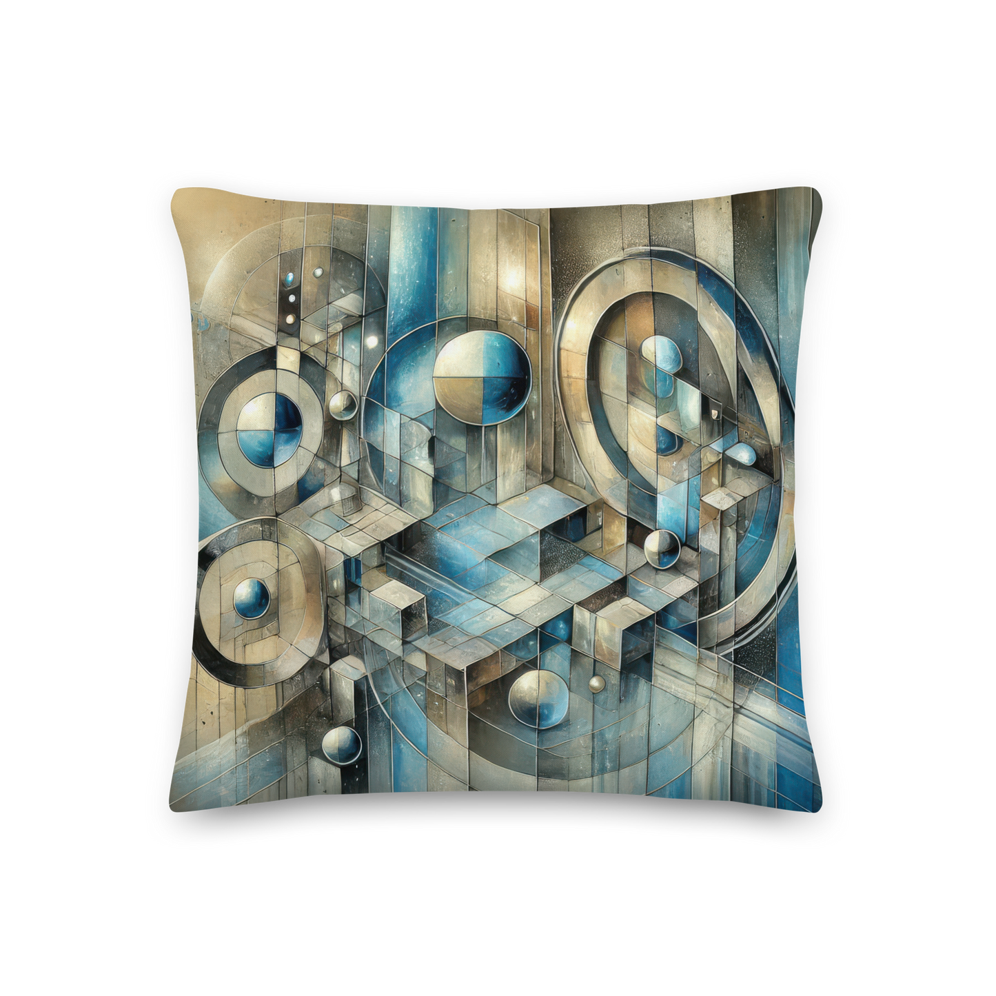 Abstract Art Pillow: Infinite Reflections