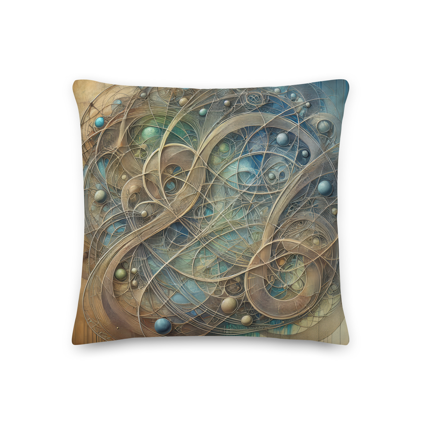 Abstract Art Pillow: Unified Threads