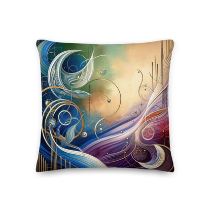 Abstract Art Pillow: Unified Whispers