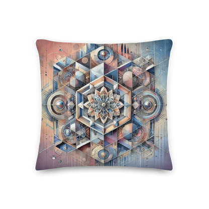 Abstract Art Pillow: Unified Reflections