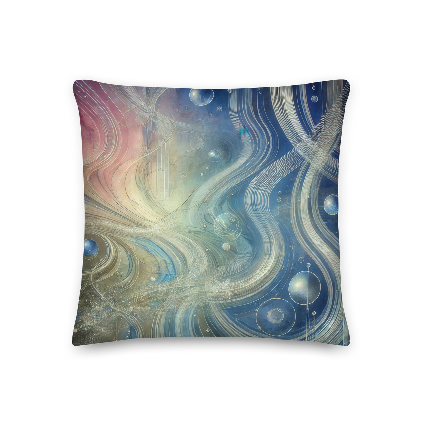 Abstract Art Pillow: Echoes of Unity