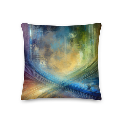 Abstract Art Pillow: Poised Spectrum