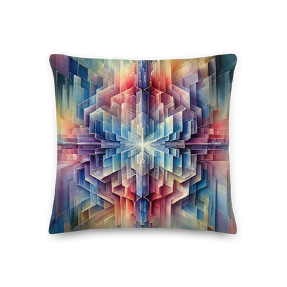 Abstract Art Pillow: Reflective Spectrum