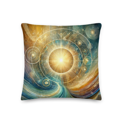 Abstract Art Pillow: Poised Radiance