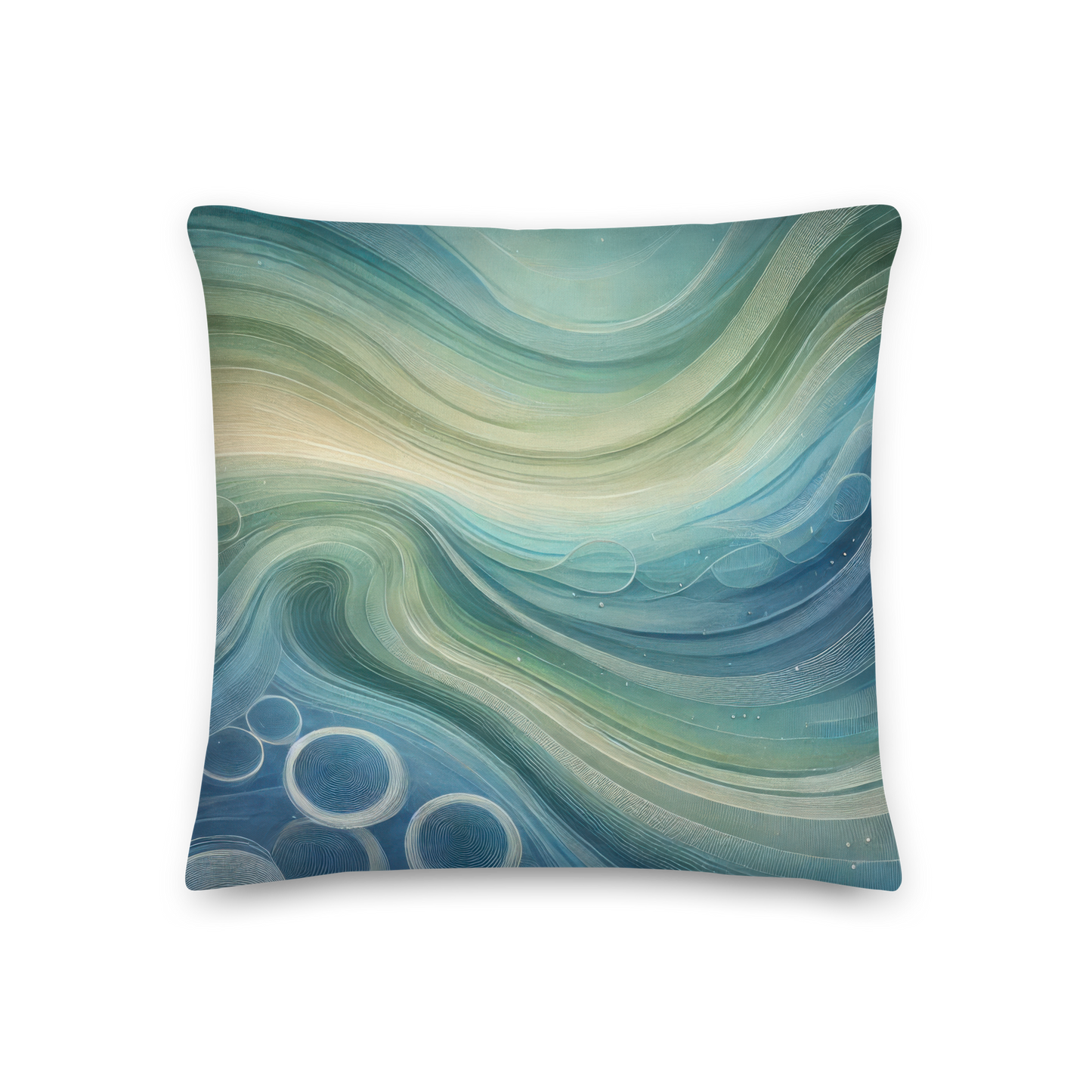 Abstract Art Pillow: Echoes of Tranquility