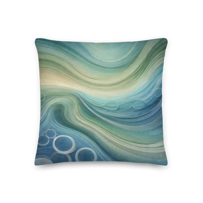 Abstract Art Pillow: Echoes of Tranquility