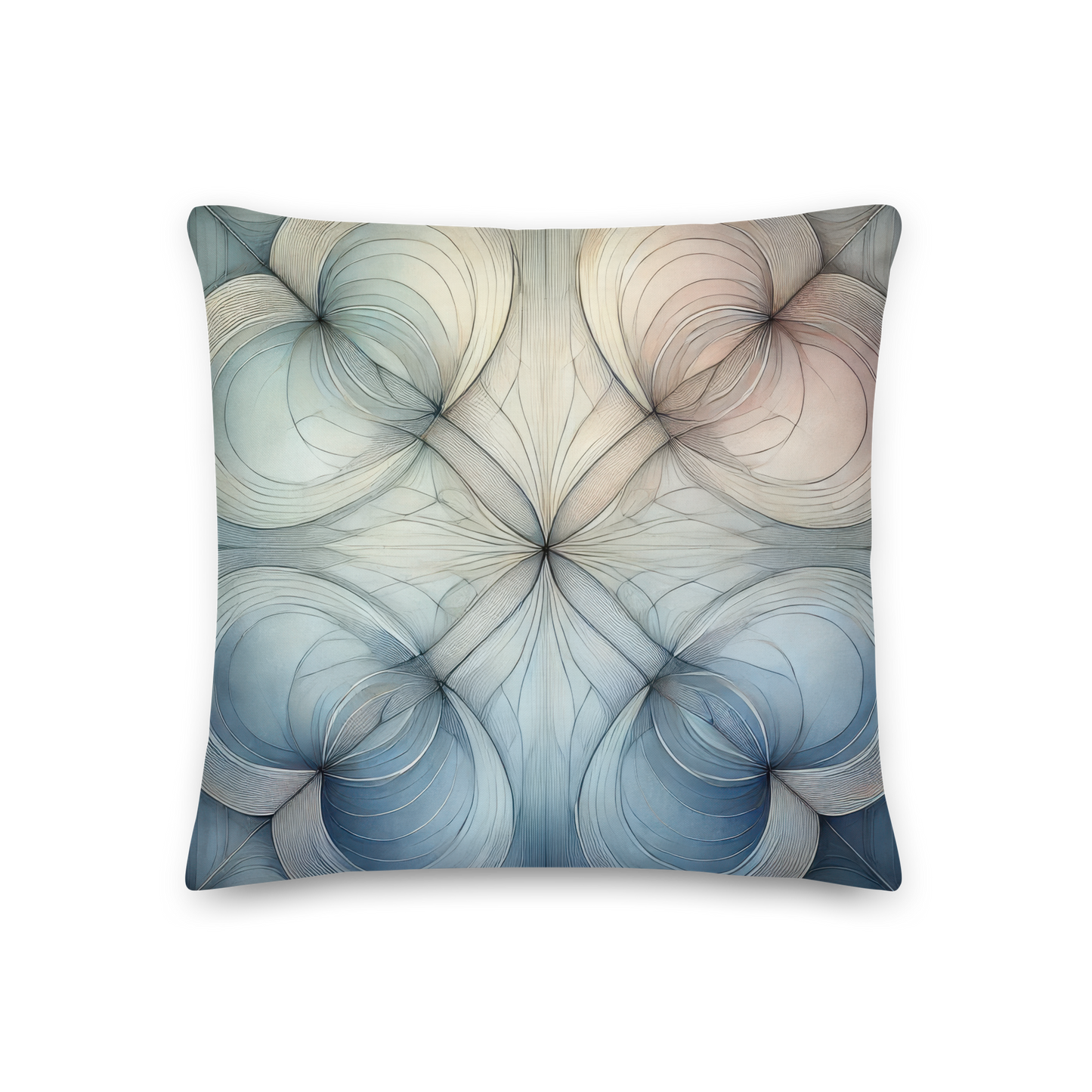 Abstract Art Pillow: Poised Serenity