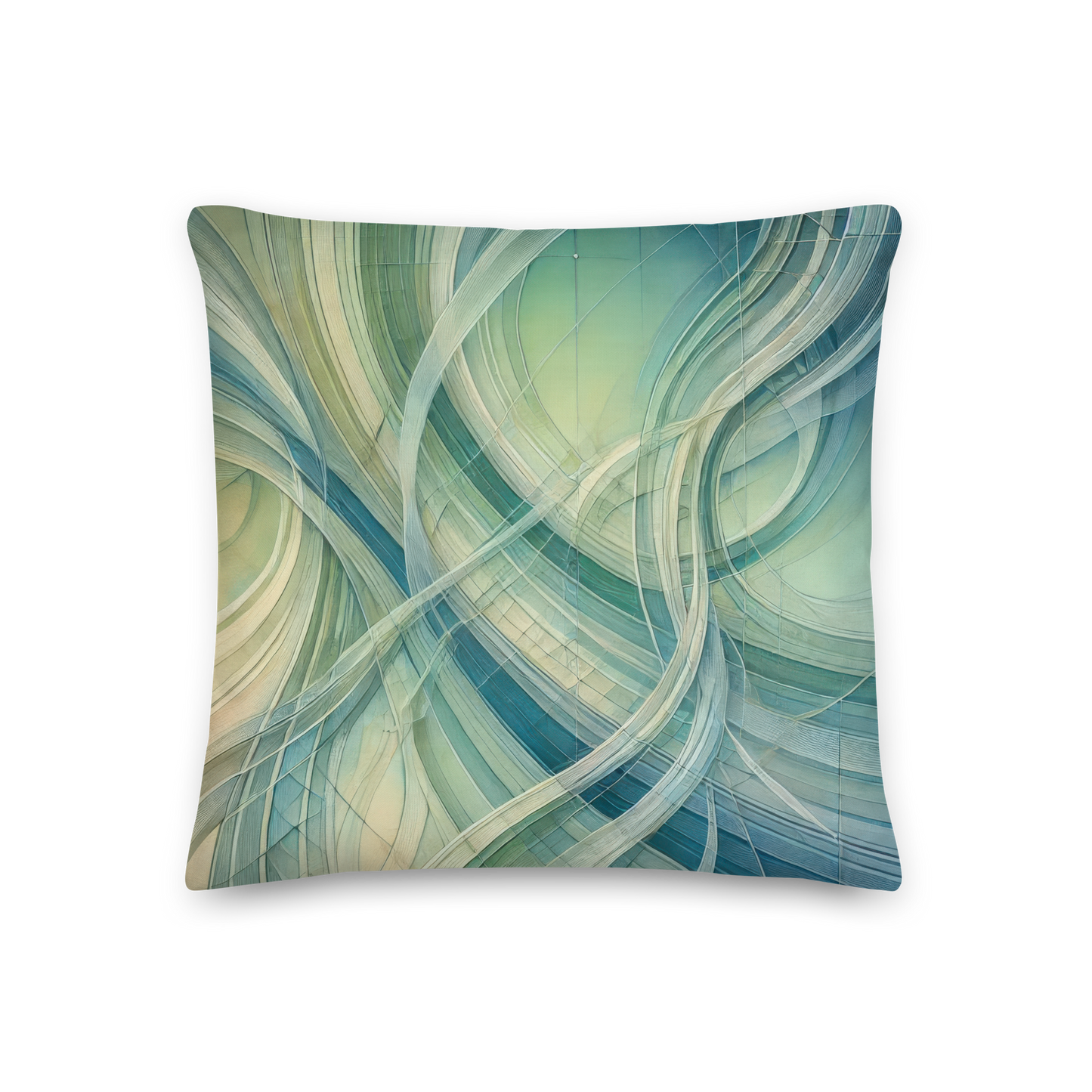 Abstract Art Pillow: Balanced Reflections