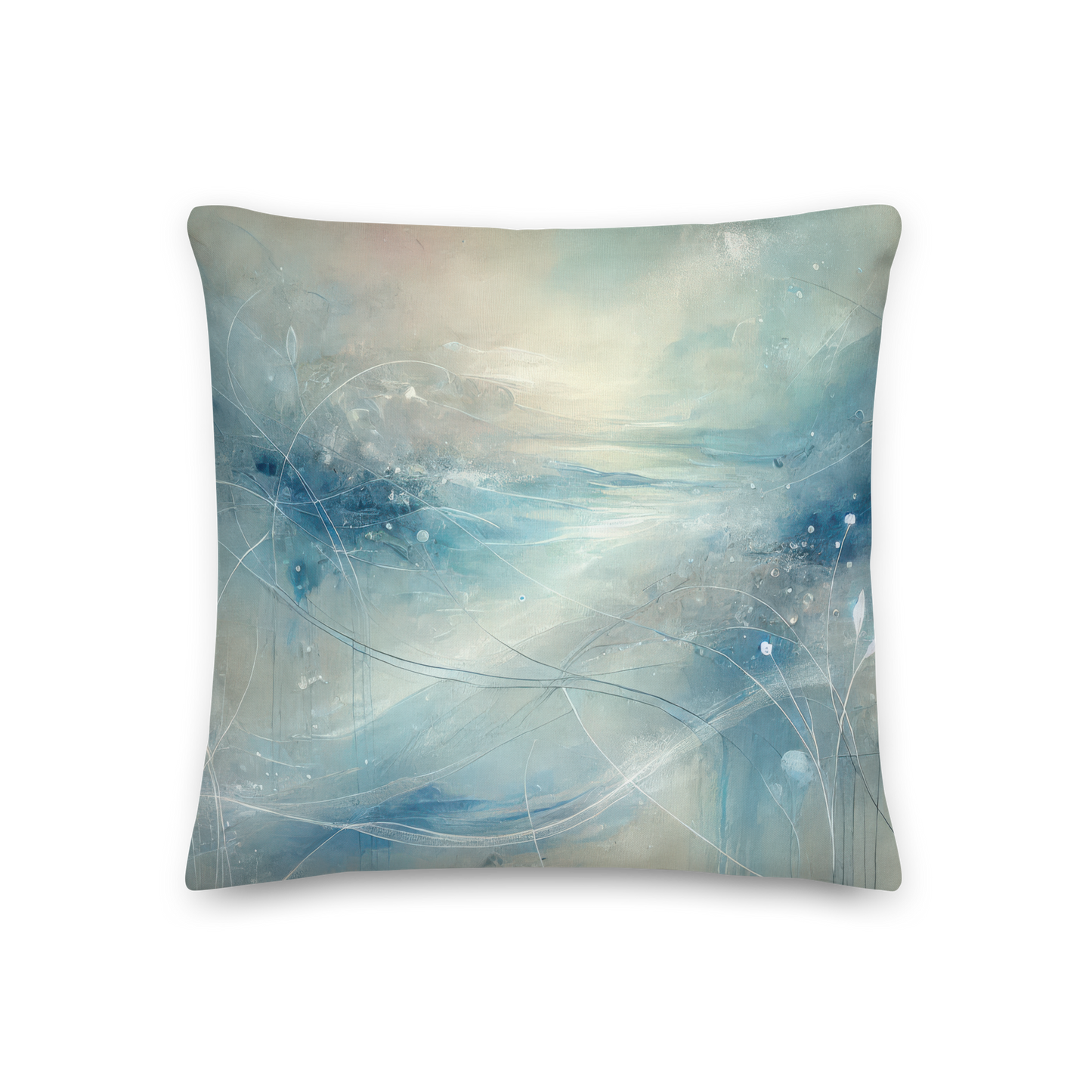 Abstract Art Pillow: Ethereal Calm